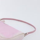 PRADA Accessory Pouch Nylon Pink Silver Auth 207483-14