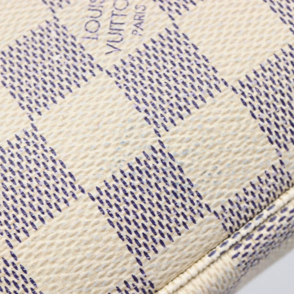 LOUIS VUITTON Damier Azur Mini Pochette Accessoires Pouch N63005 LV Auth 207484