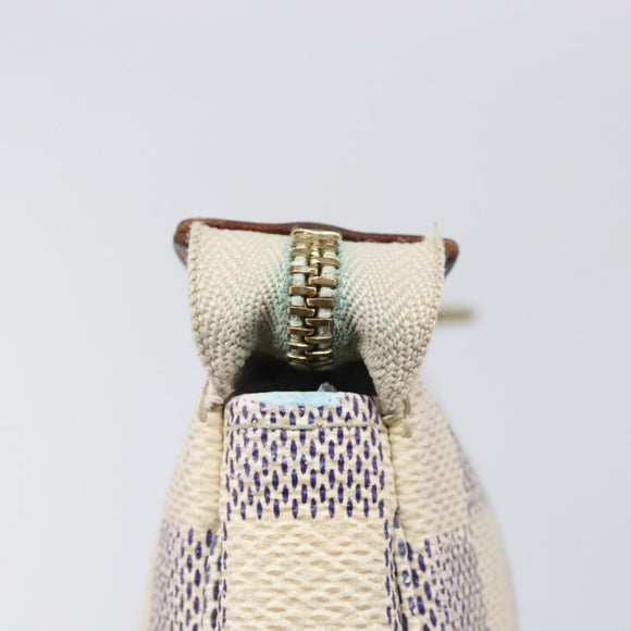 LOUIS VUITTON Damier Azur Mini Pochette Accessoires Pouch N63005 LV Auth 207484