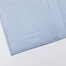 PRADA Compact Wallet Nylon Light Blue Silver Auth 207486A-20