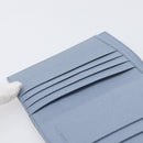 PRADA Compact Wallet Nylon Light Blue Silver Auth 207486A-21