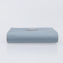 PRADA Compact Wallet Nylon Light Blue Silver Auth 207486A-5