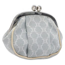 CELINE Macadam Canvas Coin Purse Gray Silver Auth 207489A-1