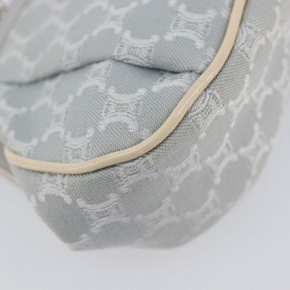 CELINE Macadam Canvas Coin Purse Gray Silver Auth 207489A