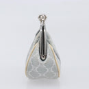 CELINE Macadam Canvas Coin Purse Gray Silver Auth 207489A-5