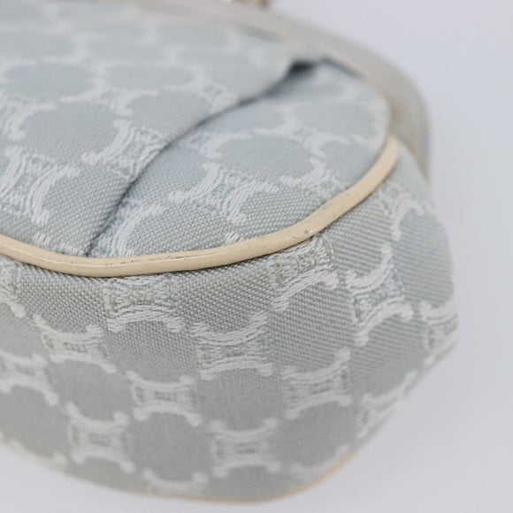 CELINE Macadam Canvas Coin Purse Gray Silver Auth 207489A