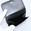 Balenciaga Everyday Compact Wallet Leather Black Gold Auth 207491V-8