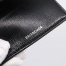 Balenciaga Everyday Compact Wallet Leather Black Gold Auth 207491V-18