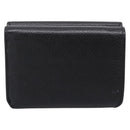 Balenciaga Everyday Compact Wallet Leather Black Gold Auth 207491V-2