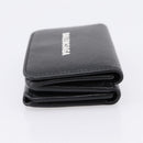 Balenciaga Everyday Compact Wallet Leather Black Gold Auth 207491V-4