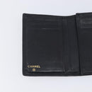 CHANEL Card Case Caviar Skin Black CC Auth 207492A-18