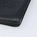 CHANEL Card Case Caviar Skin Black CC Auth 207492A-7