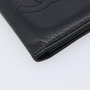 CHANEL Card Case Caviar Skin Black CC Auth 207492A-14