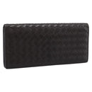 Bottega Veneta INTRECCIATO Long Wallet Leather Brown Auth 207494V-1