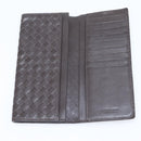 Bottega Veneta INTRECCIATO Long Wallet Leather Brown Auth 207494V-12