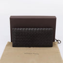 Bottega Veneta INTRECCIATO Long Wallet Leather Brown Auth 207494V-21