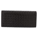 Bottega Veneta INTRECCIATO Long Wallet Leather Brown Auth 207494V-3