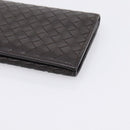 Bottega Veneta INTRECCIATO Long Wallet Leather Brown Auth 207494V-8