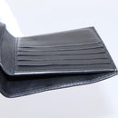 Bottega Veneta Padded Compact Wallet Leather Black Gold Tone Auth 207496M-18