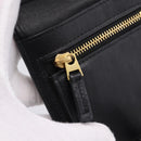 Bottega Veneta Padded Compact Wallet Leather Black Gold Tone Auth 207496M-20