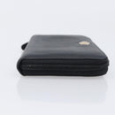 CHANEL Long Wallet Caviar Skin Black Silver CC Auth 207498V-4