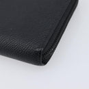 CHANEL Long Wallet Caviar Skin Black Silver CC Auth 207498V-8