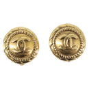 CHANEL COCO Mark Earring Metal Gold CC Auth 207500V-2