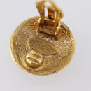 CHANEL COCO Mark Earring Metal Gold Tone CC Auth 207502V-13