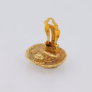 CHANEL COCO Mark Earring Metal Gold Tone CC Auth 207502V-7