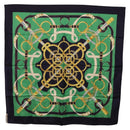 HERMES Carre 90 Scarf ""Eperon d Or"" Silk Navy Auth 207503-14