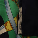 HERMES Carre 90 Scarf ""Eperon d Or"" Silk Navy Auth 207503-15