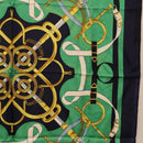 HERMES Carre 90 Scarf ""Eperon d Or"" Silk Navy Auth 207503-7