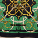 HERMES Carre 90 Scarf ""Eperon d Or"" Silk Navy Auth 207503-9