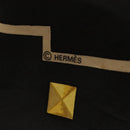 HERMES Carre 90 Scarf ""LES CLES"" Silk Black Auth 207504-12
