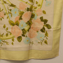 HERMES Carre 90 Scarf ""ROMANTIQUE Foulard Soie Vert Rose blanc"" Auth 207505-10
