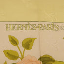 HERMES Carre 90 Scarf ""ROMANTIQUE Foulard Soie Vert Rose blanc"" Auth 207505-11
