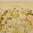 HERMES Carre 90 Scarf ""ROMANTIQUE Foulard Soie Vert Rose blanc"" Auth 207505-3