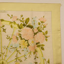 HERMES Carre 90 Scarf ""ROMANTIQUE Foulard Soie Vert Rose blanc"" Auth 207505-4
