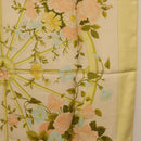 HERMES Carre 90 Scarf ""ROMANTIQUE Foulard Soie Vert Rose blanc"" Auth 207505-7