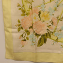 HERMES Carre 90 Scarf ""ROMANTIQUE Foulard Soie Vert Rose blanc"" Auth 207505-8