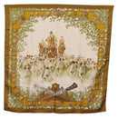 HERMES Carre 90 Scarf ""LES AMAZONES"" Silk Brown Auth 207506-1