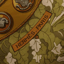 HERMES Carre 90 Scarf ""LES AMAZONES"" Silk Brown Auth 207506-13