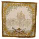 HERMES Carre 90 Scarf ""LES AMAZONES"" Silk Brown Auth 207506-14