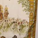 HERMES Carre 90 Scarf ""LES AMAZONES"" Silk Brown Auth 207506-7