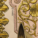 HERMES Carre 90 Scarf ""LVDOVICVS MAGNVS"" Silk Pink Auth 207508-11