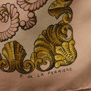 HERMES Carre 90 Scarf ""LVDOVICVS MAGNVS"" Silk Pink Auth 207508-12