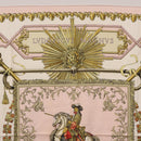 HERMES Carre 90 Scarf ""LVDOVICVS MAGNVS"" Silk Pink Auth 207508-3