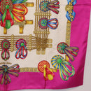 HERMES Carre 90 Scarf ""LES RUBANS DU CHEVAL"" Silk Purple Auth 207509-10
