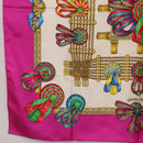 HERMES Carre 90 Scarf ""LES RUBANS DU CHEVAL"" Silk Purple Auth 207509-8