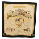HERMES Carre 90 Scarf ""LES HARAS NATIONAUX"" Silk Black Auth 207510-13